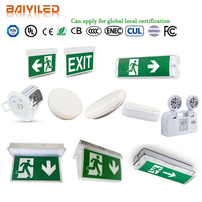 CE Certified Wall Mounted Fire Safety LED EXIT Luminaire Emergency Light