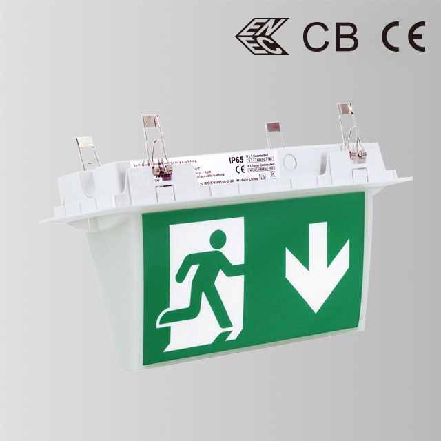 The Best Selling Emergency Exit Light With Exit Sigh Wall Mounted And Ceiling Mounted BY-B2036E